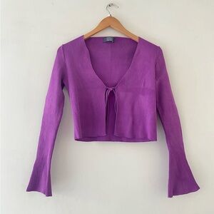 Primark | Purple | Cardigan | Lace Ribbon Cute Ribbon Cardigan